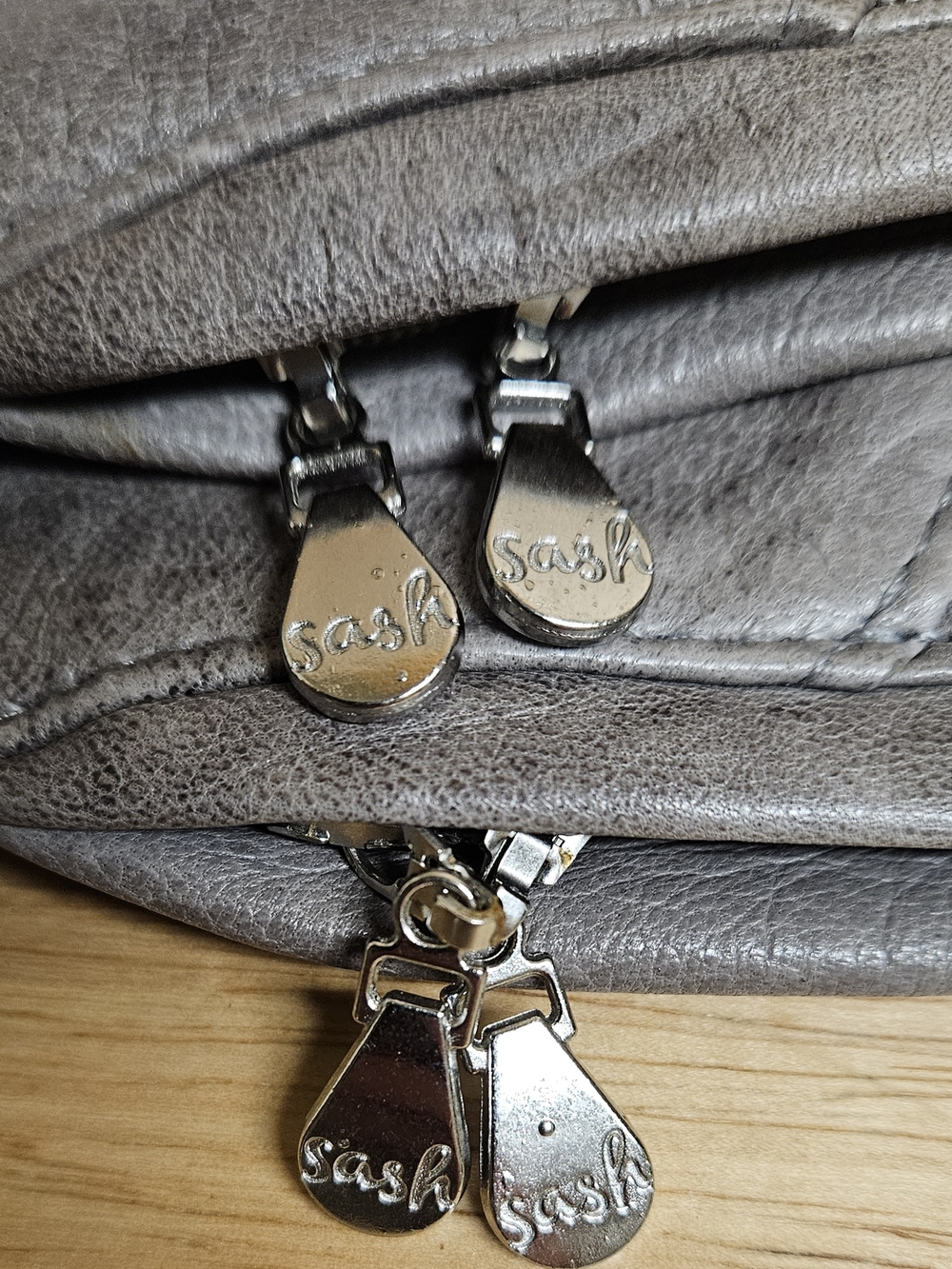 SASH Bag Gray Leather